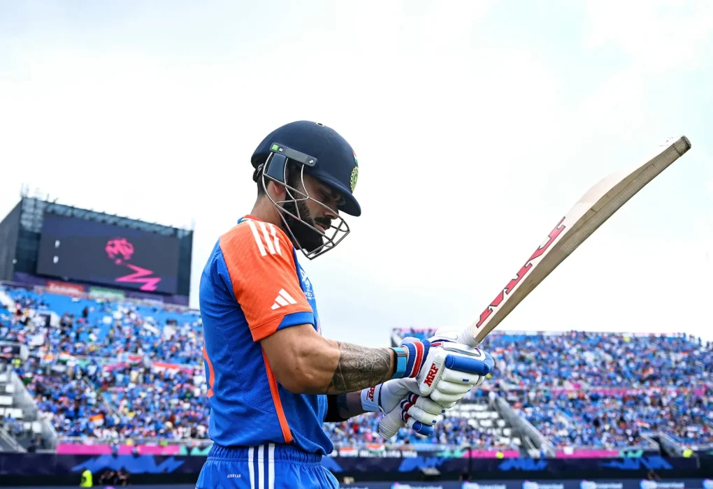 Rishabh Pant hitting a boundary during India's innings against Pakistan in the ICC Men's T20 World Cup