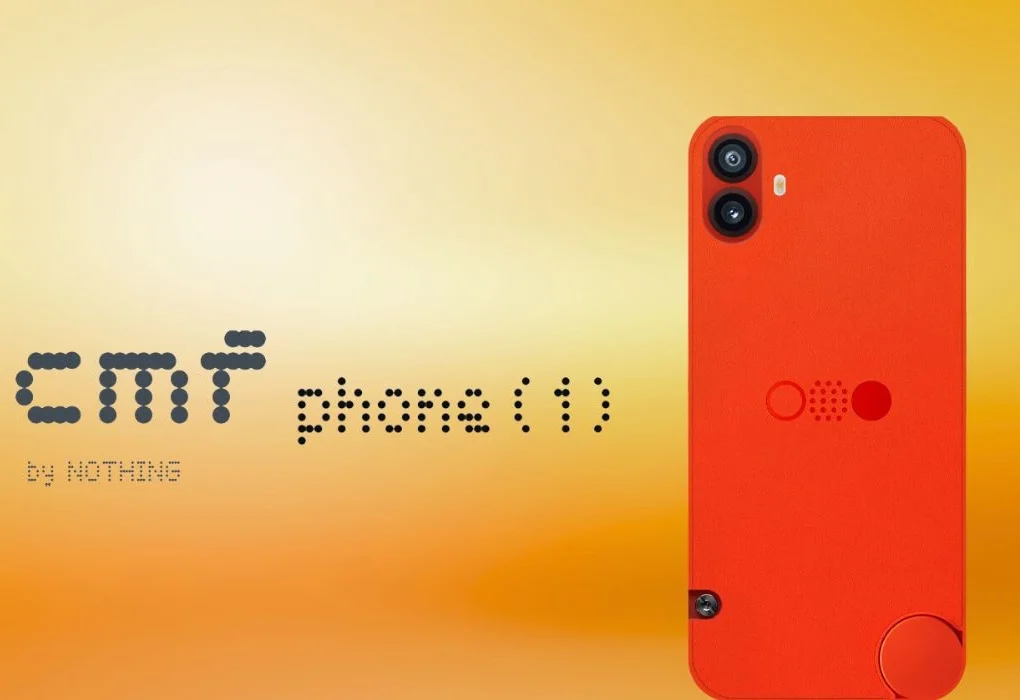 Transparent back panel of Nothing CMF Phone 1 showcasing its unique design.