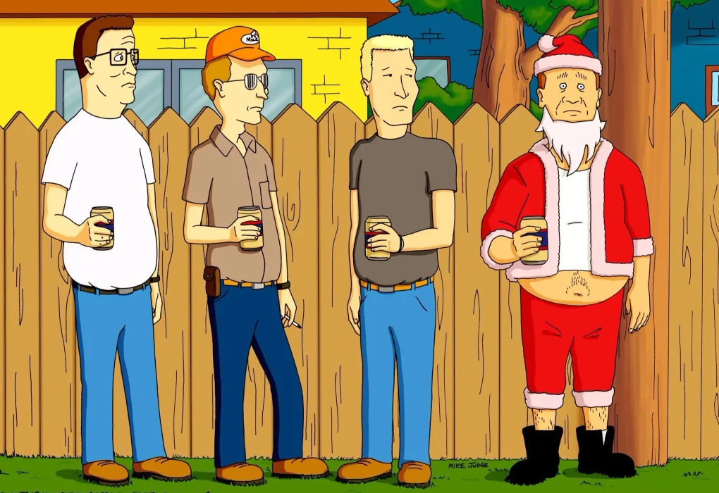 King of the Hill: Hank Hill standing in front of his house