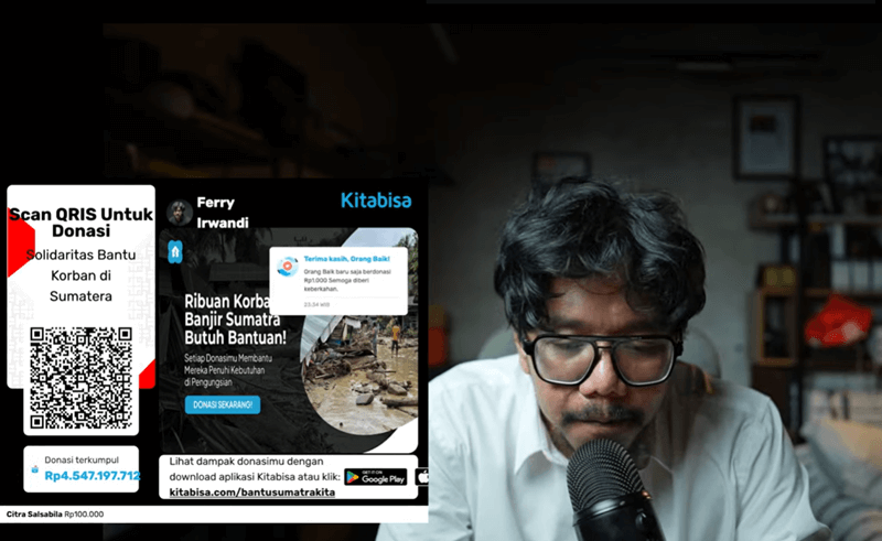 Trik Ferry Irwandi Galang Dana