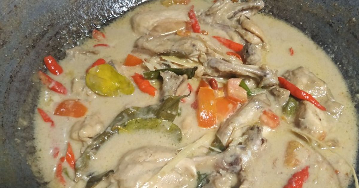 resep membuat Ayam Gulai Putih